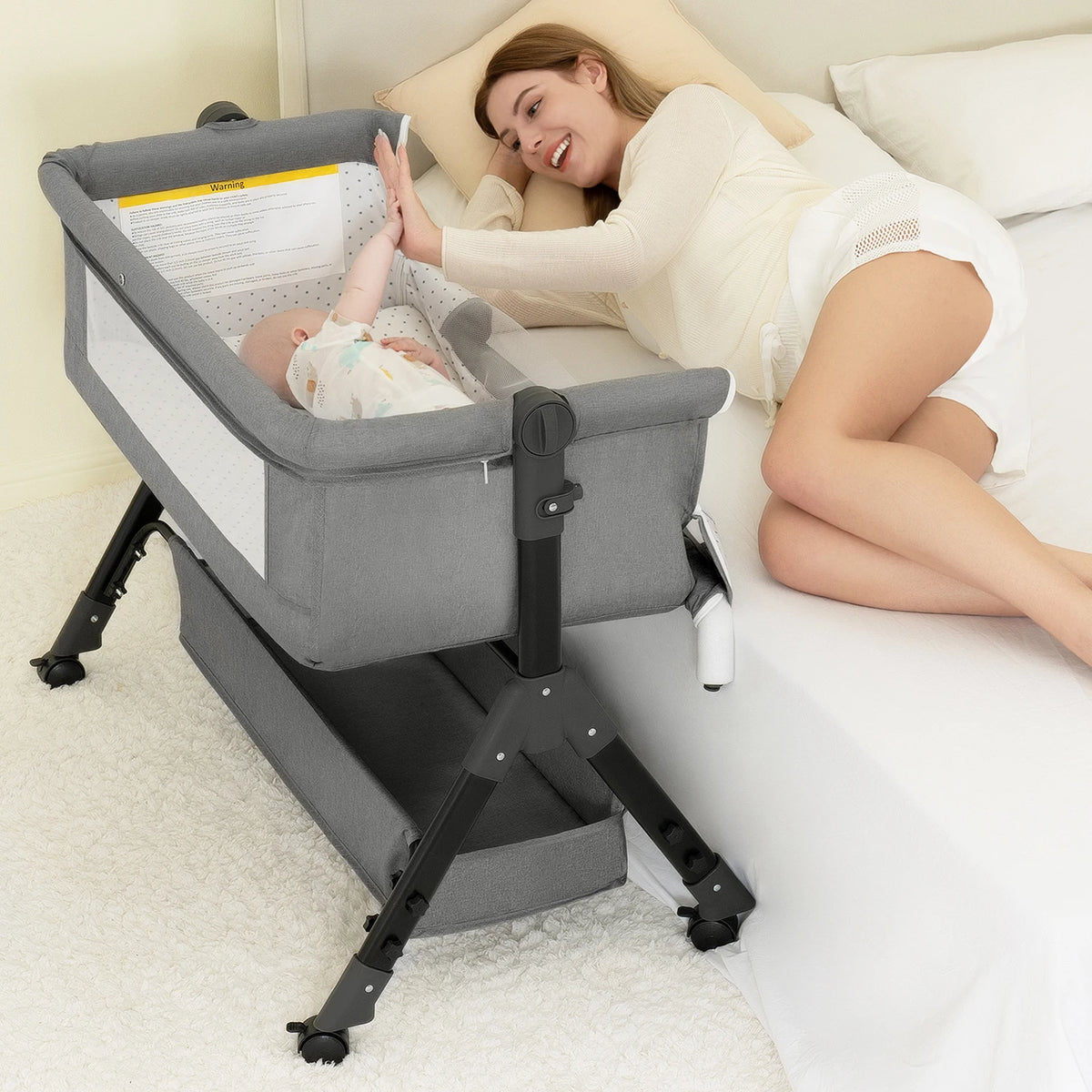 Baby Bassinet Portable Foldable Bedside Sleeper For Newborns