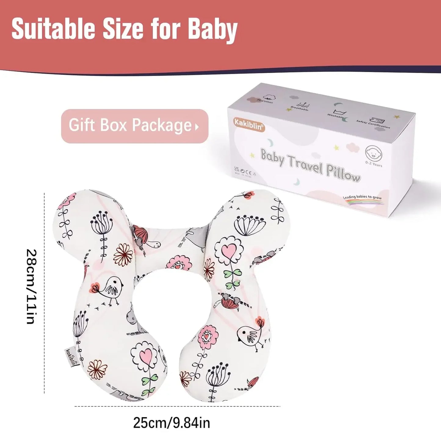 Baby Neck Support Pillow For Car Seat Stroller And Travel