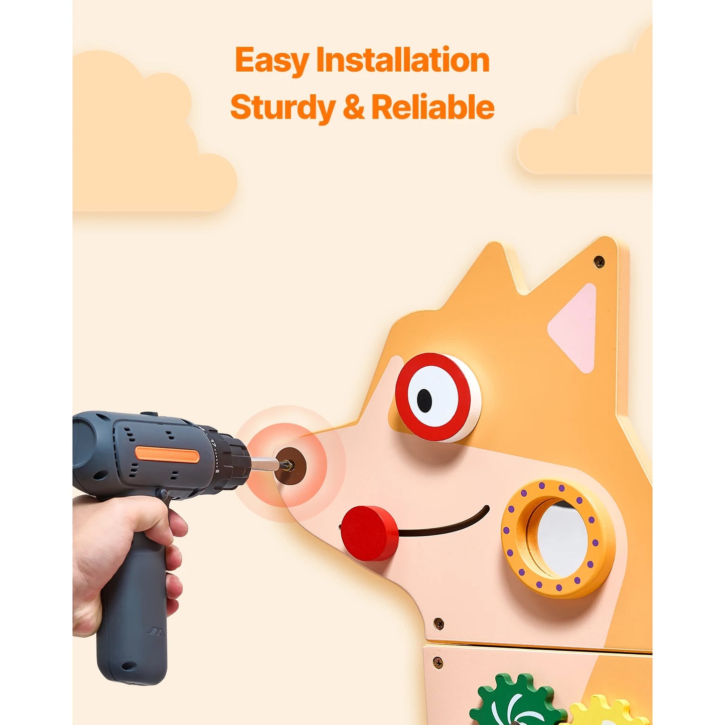 SucceBuy Kids Wall Busy Board Montessori Activity Center