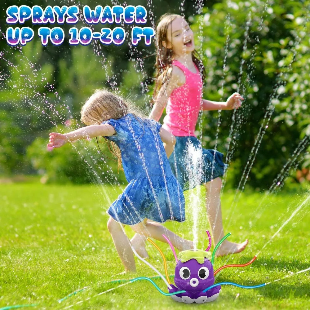 Kids Outdoor Water Sprinkler Toy - 8 Wiggle Tubes, Attaches to Garden Hose, Summer Backyard Fun for Ages 3+