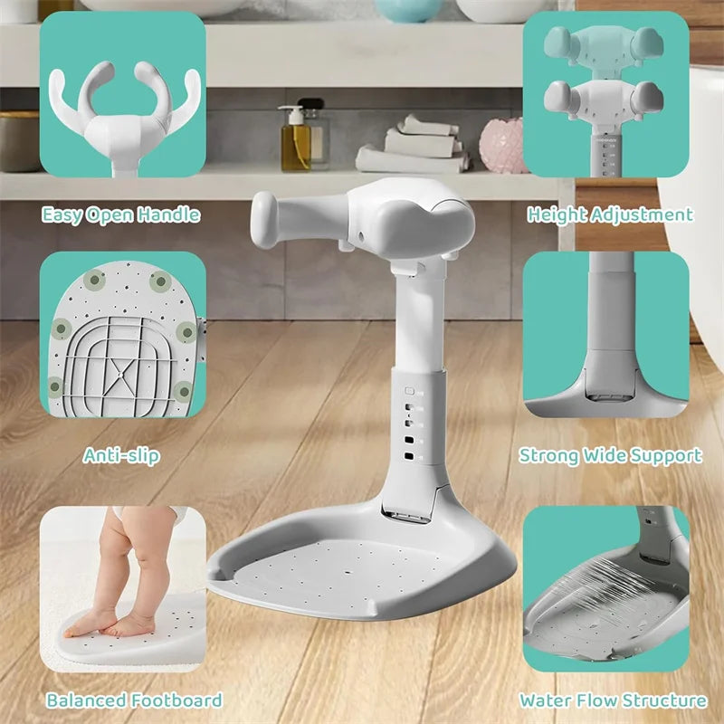 Foldable Baby Bath Stand Anti Slip Toddler Easy To Install