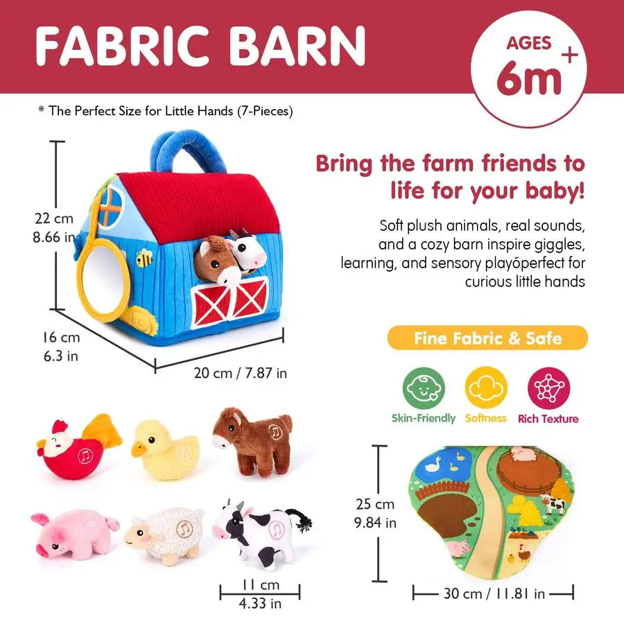 Baby Toys 612 Months Surprise Barn with Stuffed Farm Animals with Real Sounds Montessori Toys for 6 Month Old Baby 1 Year Old Bo