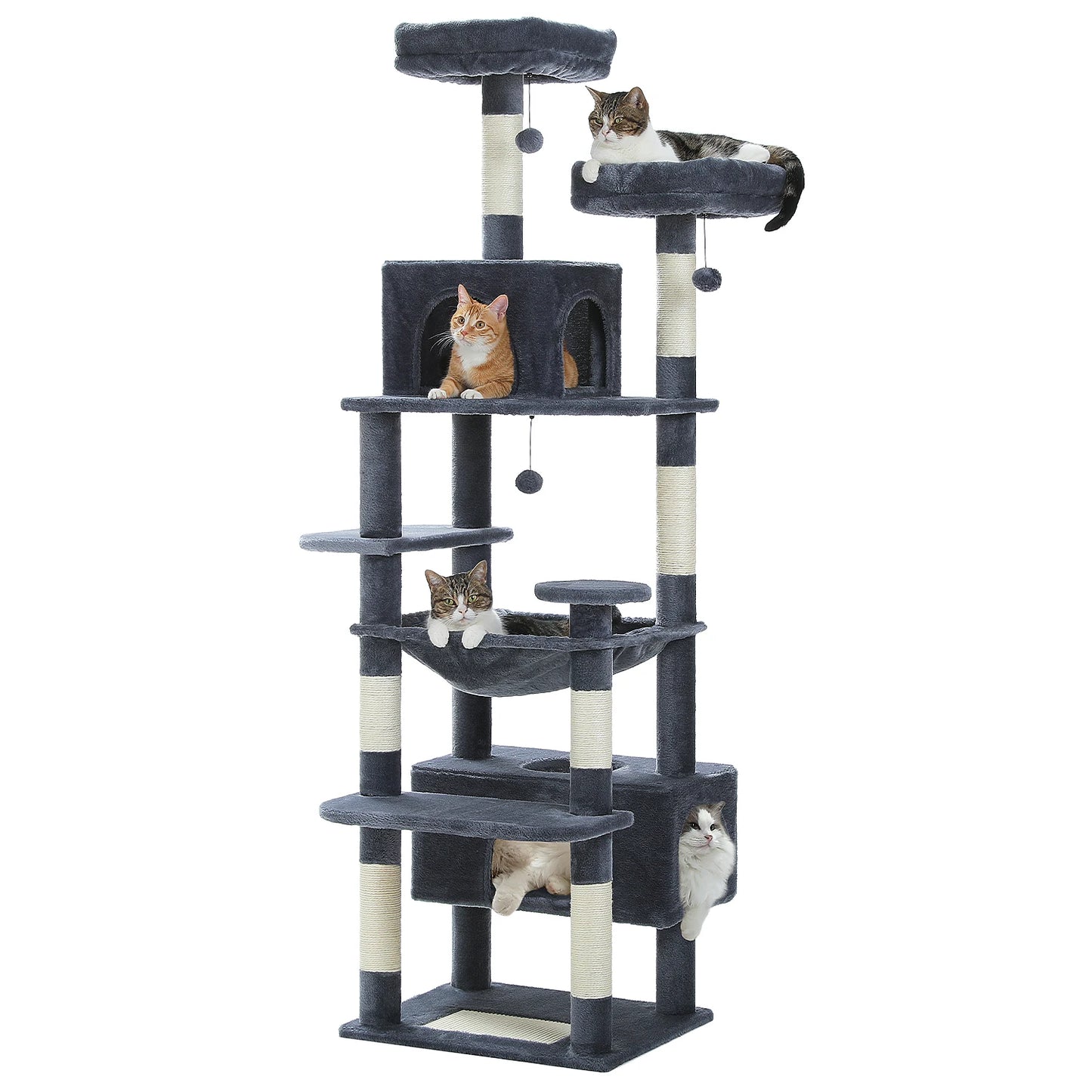 PAWZ Road Five-Tier Cat Tree With Scratching Posts And Perches