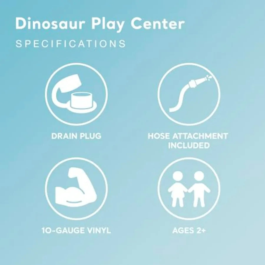 Inflatable Dinosaur Water Park Play Center With Slide And Sprayer