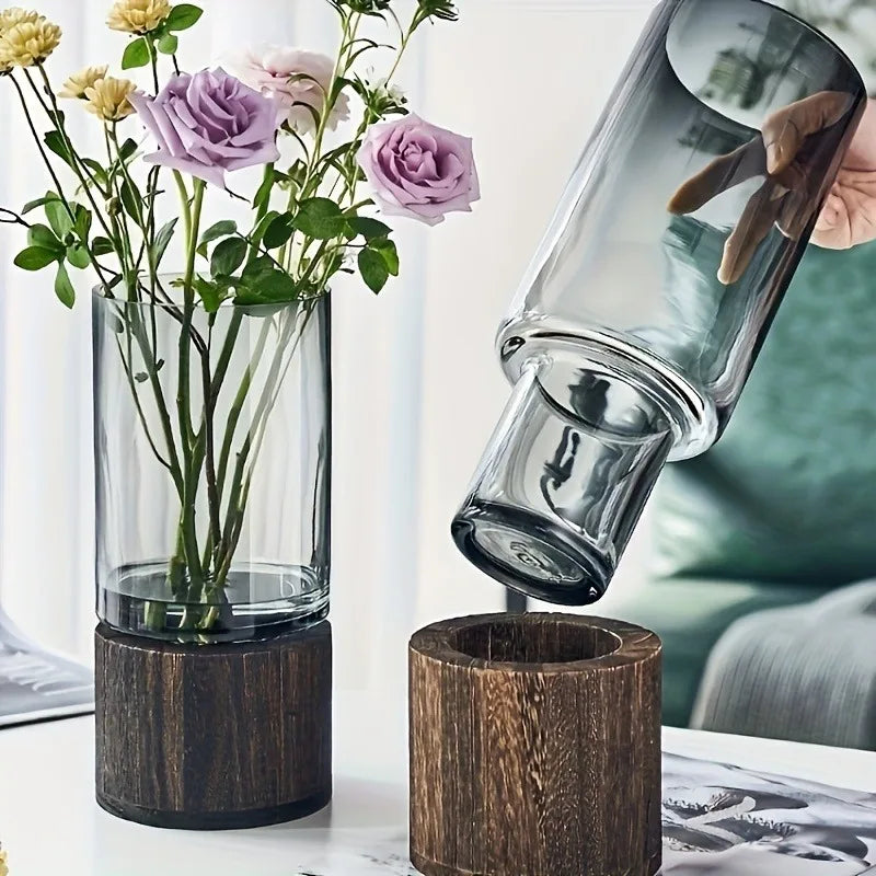 Elegant Retro Glass Vase Decor For Living Room Centerpiece