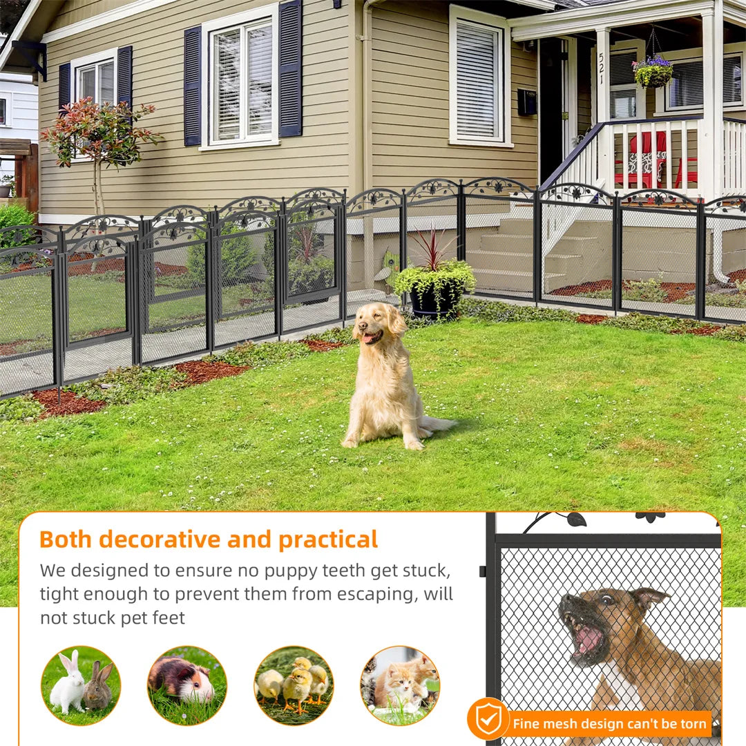 8-Panel Heavy Duty Dog Playpen with Waterproof Pad