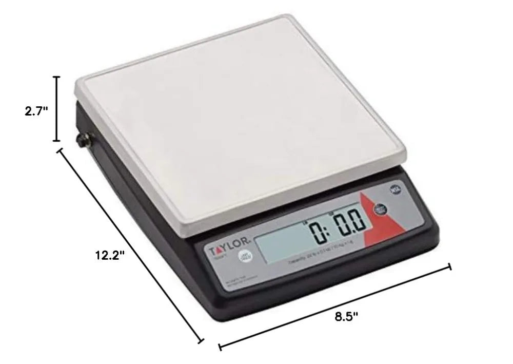 22-Pound Digital Portion Control Scale, Food Scale for Precise Weight Measuring, Tare and Hold Function, NSF, Stainless Steel Platform