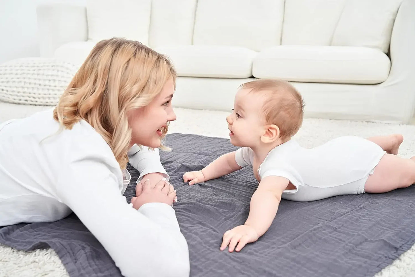 Soft Cotton Baby Swaddle Blankets 4 Pack Breathable Unisex