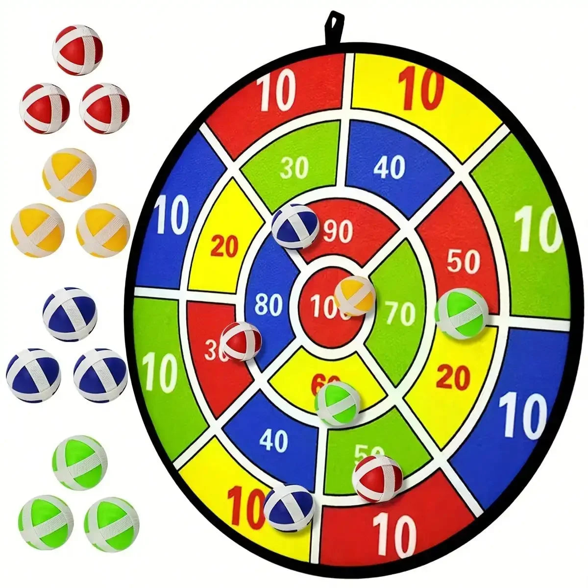 6pcs/12pcs Sticky Ball Dart Board Set, Indoor & Outdoor Toy, Parent-Child Interaction, Birthday Gift, Party Game Supplies