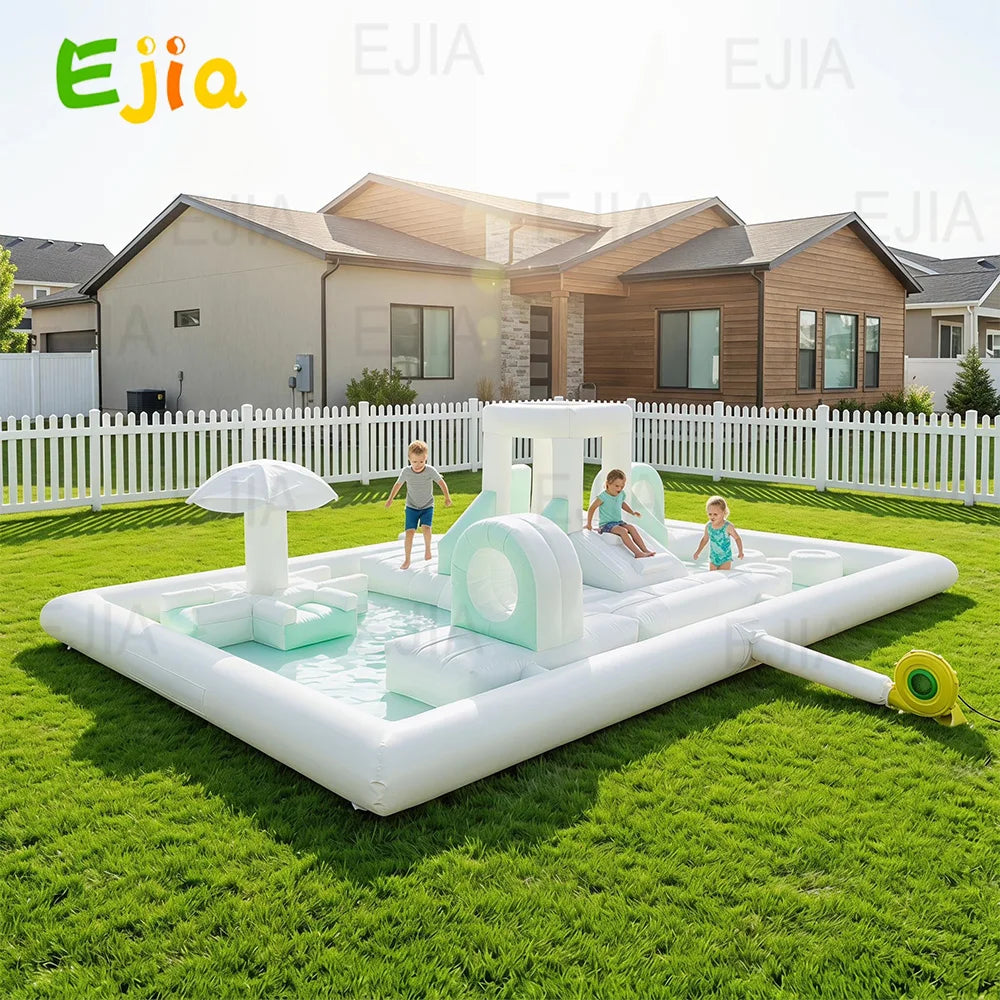 Commercial Inflatable Obstacle Course Bounce House Dry/Water Park Splash Pad Soft Play  Ball Pit Playground For Party Birthday