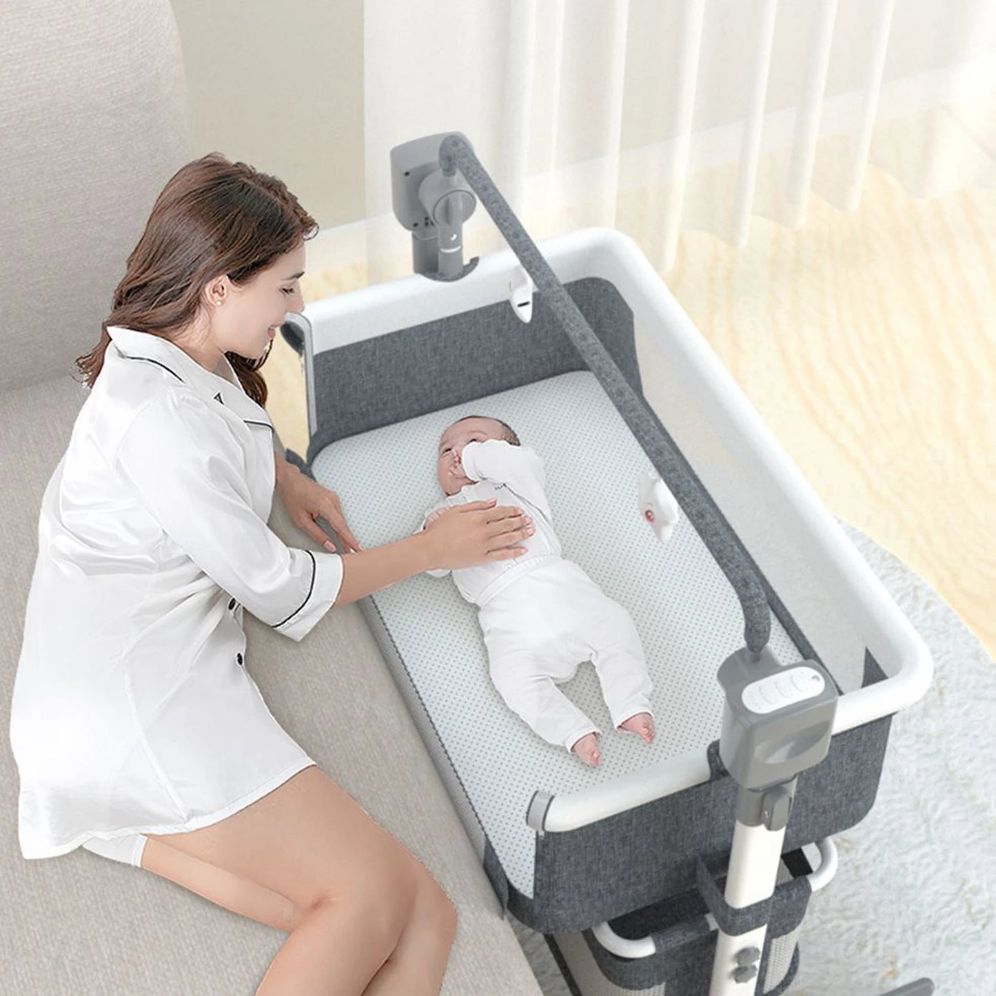 Portable Baby Rocking Bassinet Bedside Sleeper For Newborn Infant