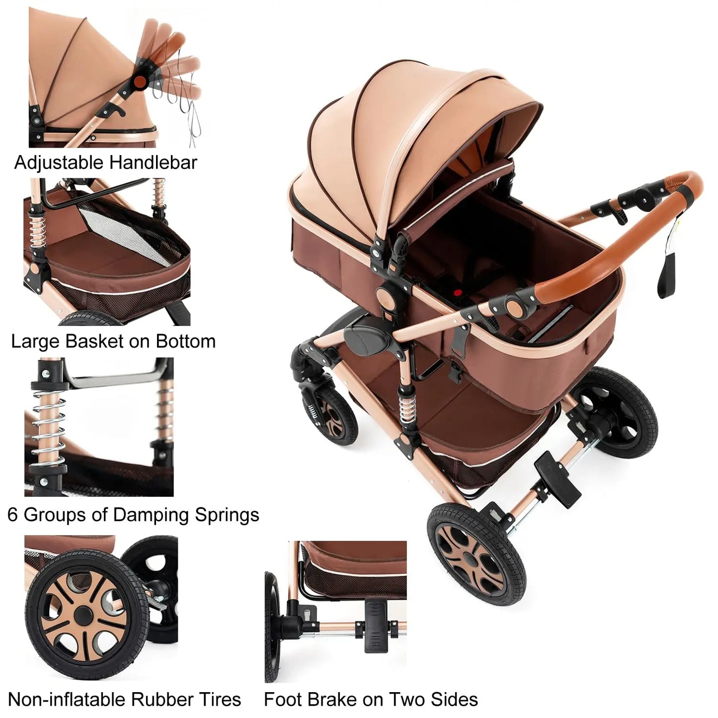SteAnny Travel System Stroller With Isofix Base And Car Seat
