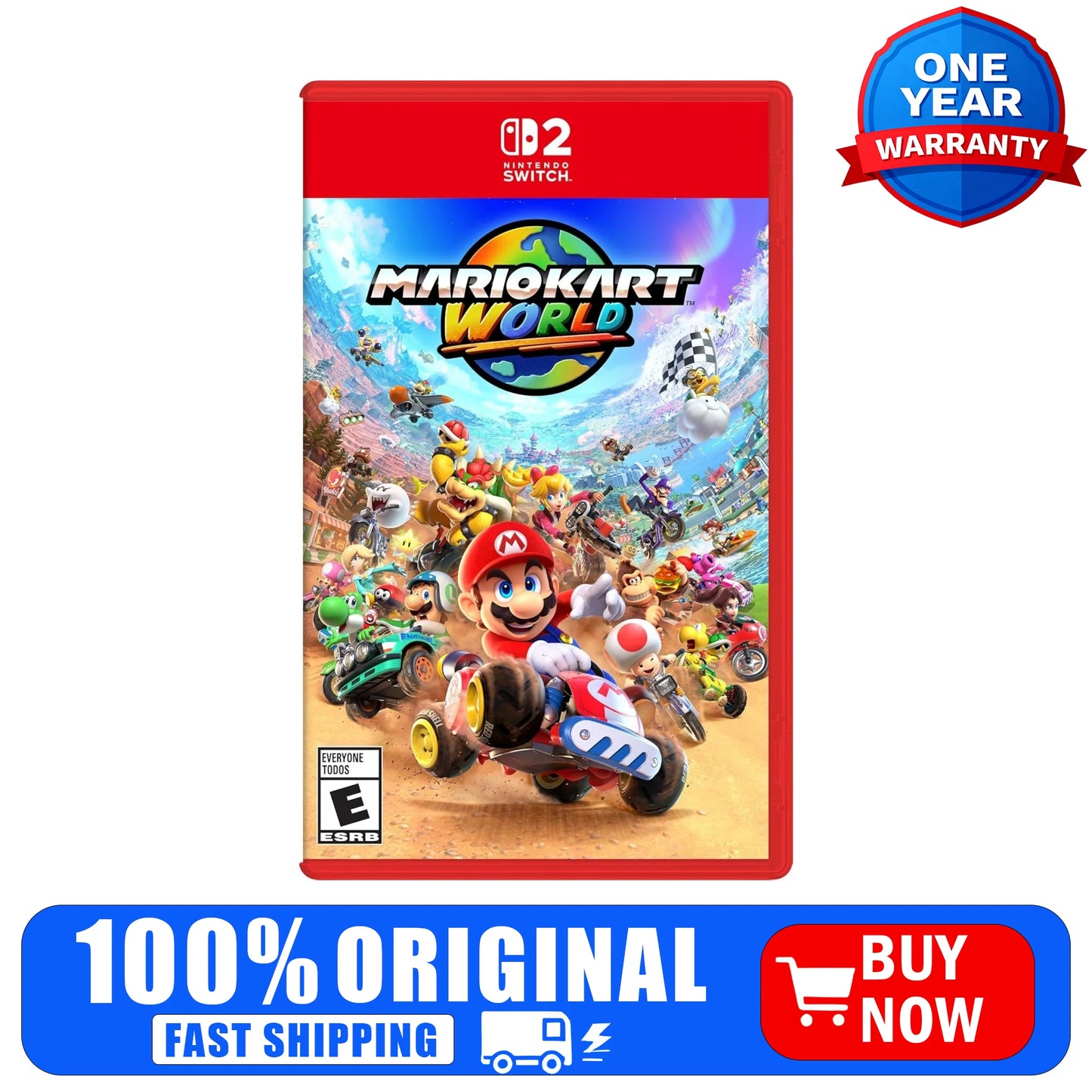 Nintendo Mario Kart World Physical Game Card For Switch 2