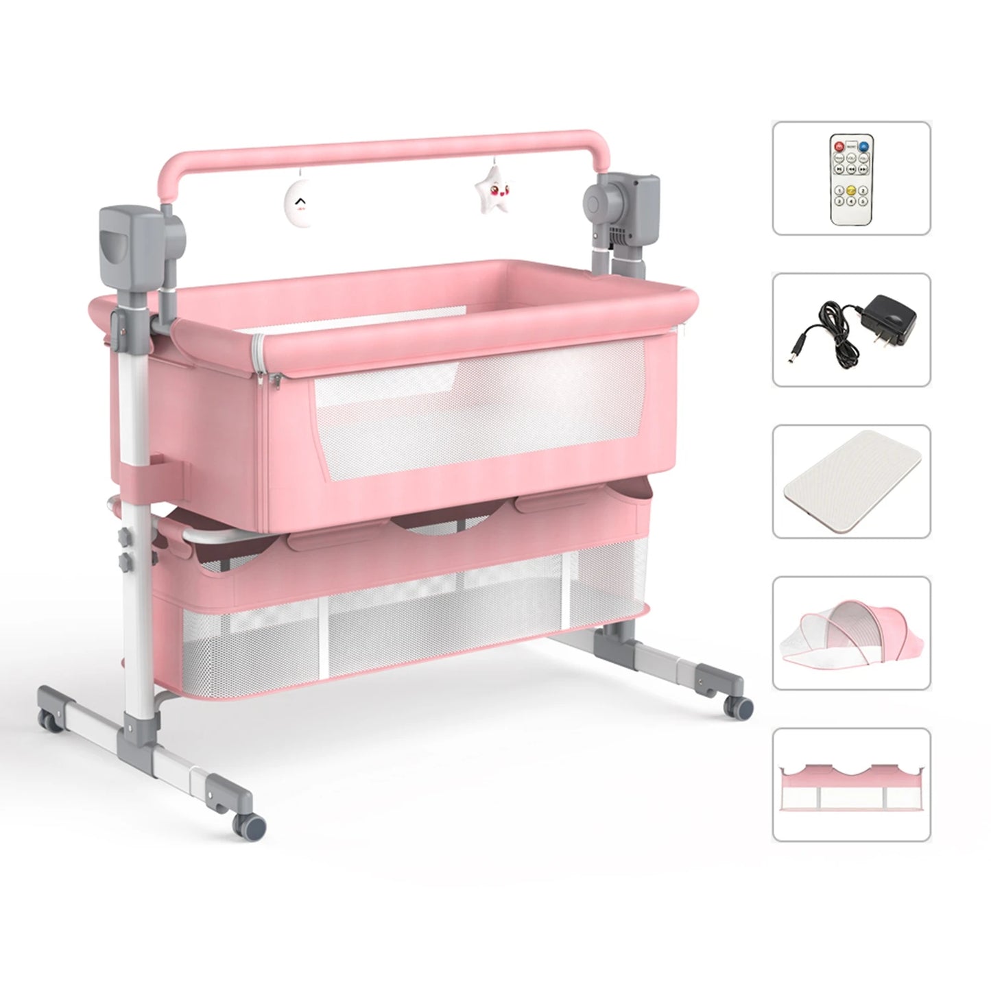 Portable Baby Rocking Bassinet Bedside Sleeper For Newborn Infant