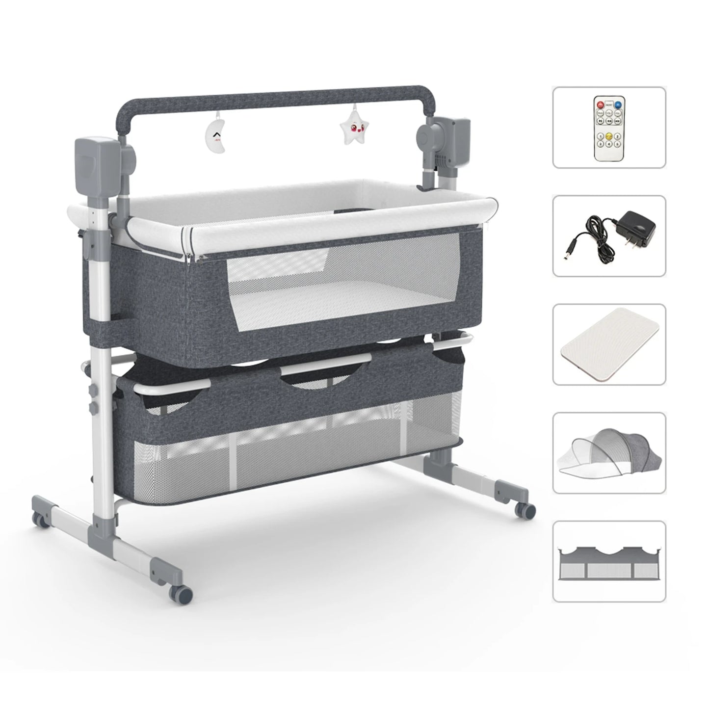 Portable Baby Rocking Bassinet Bedside Sleeper For Newborn Infant