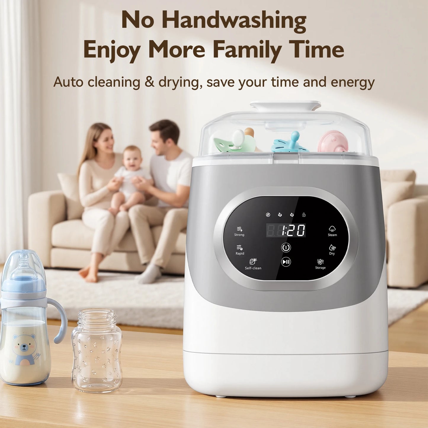 Baby Bottle Washer Sterilizer Dryer For Breast Pump And Accessories