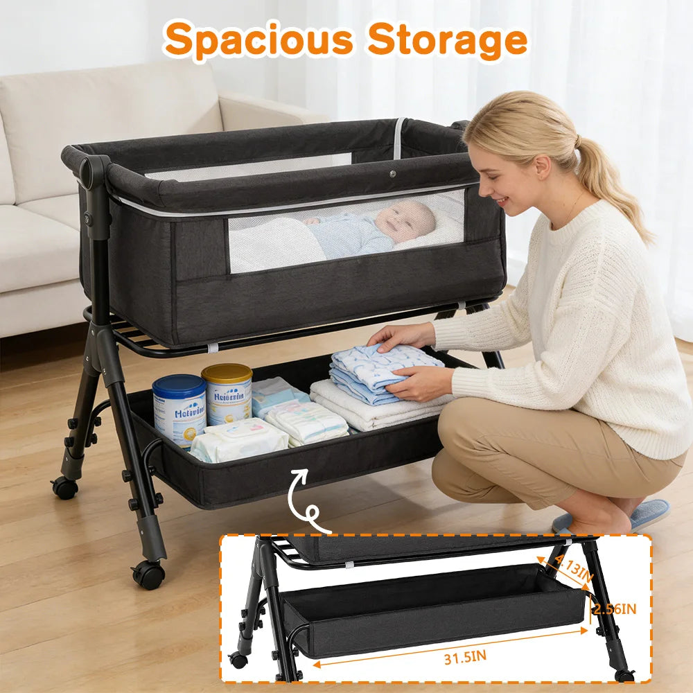 Baby Bassinet Portable Foldable Bedside Sleeper For Newborns