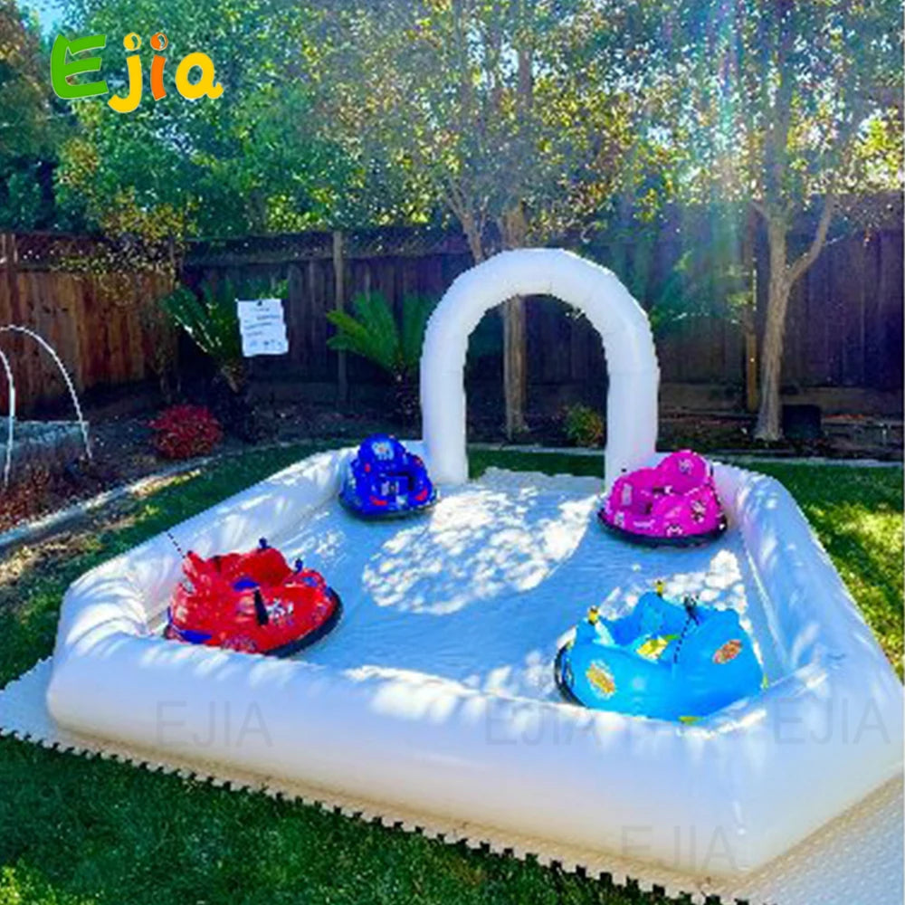 16.5FT/5m Large Inflatable Go Kart Race Track Bumper Car Track Inflatable Racing Track for Bumper Car Race Track Kids Outdoor