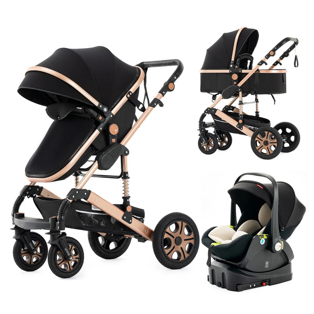 SteAnny Travel System Stroller With Isofix Base And Car Seat