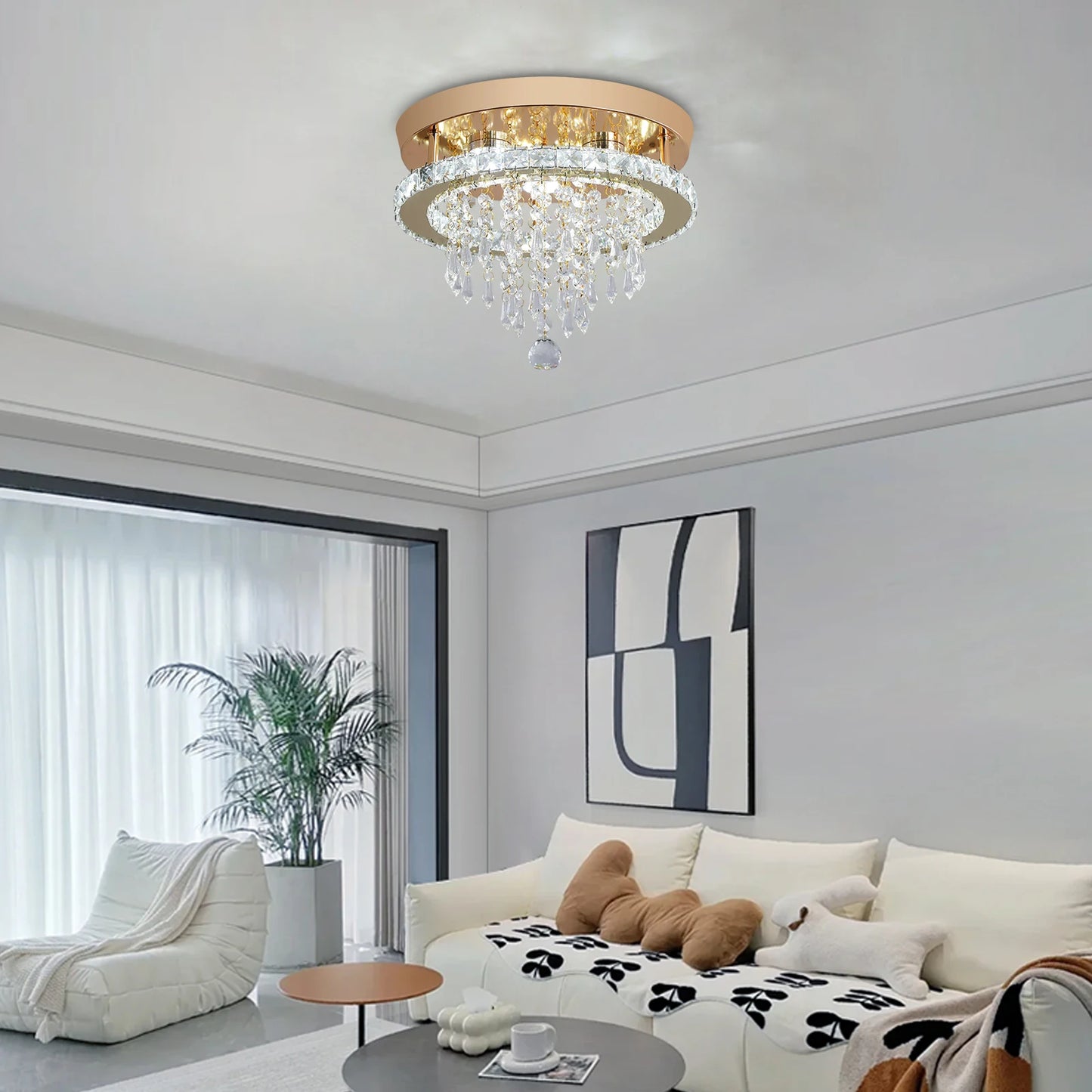 VETRULUS Luxury Crystal Chandelier LED Ceiling Light