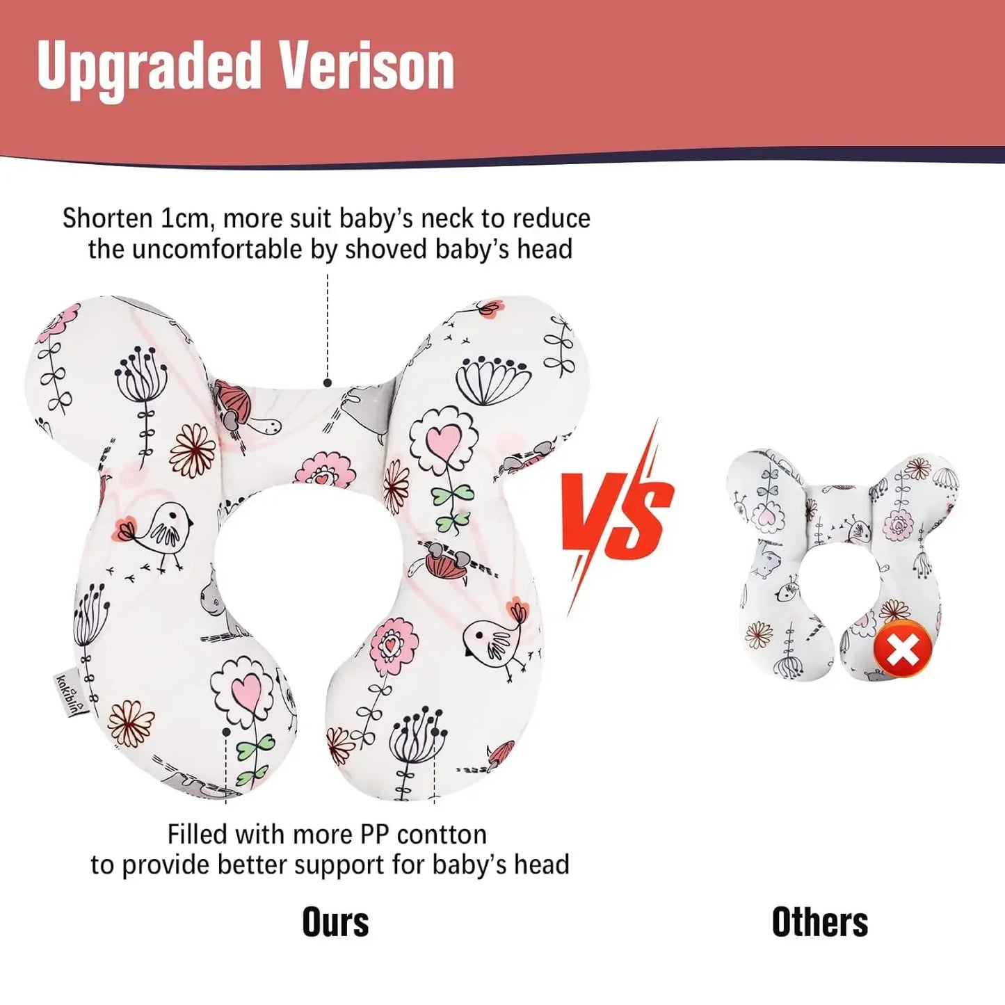 Baby Neck Support Pillow For Car Seat Stroller And Travel