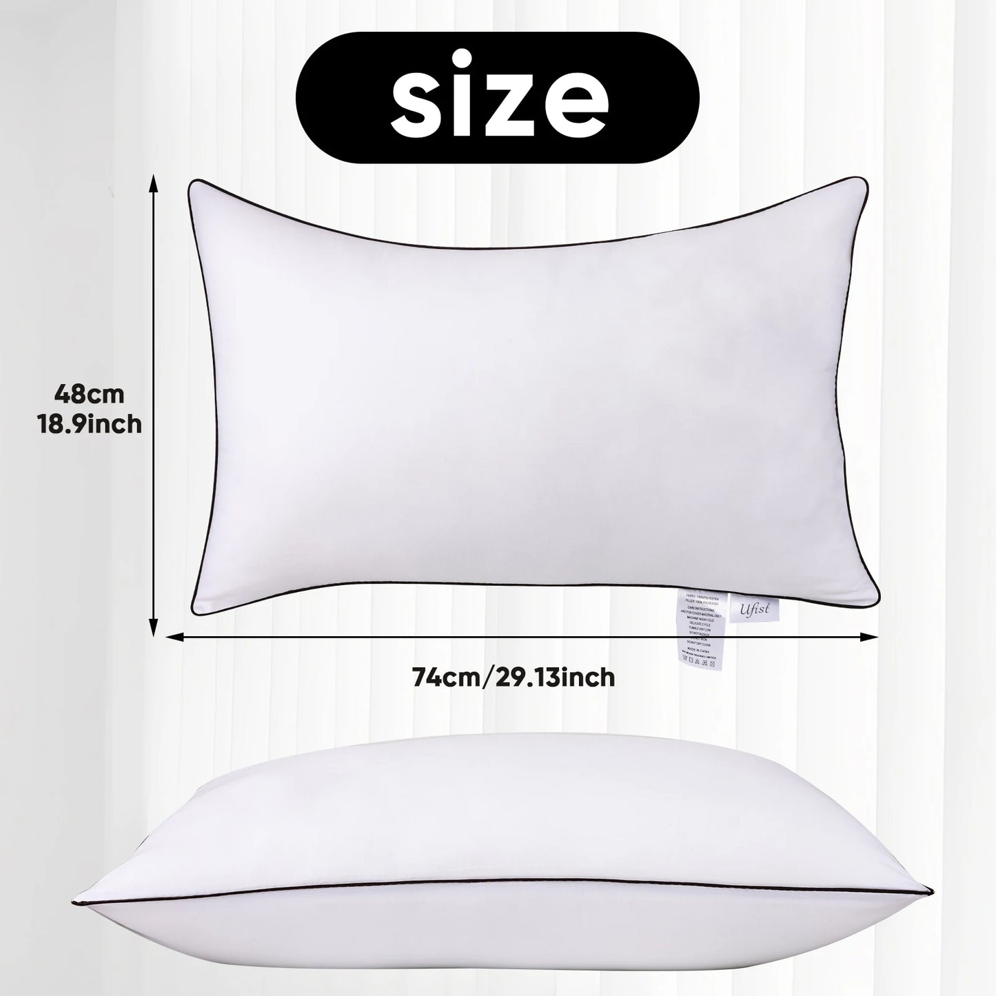 BOGO!  2pcs Hotel Quality Fluffy Pillow, Neck Support Sleep Pillow, Comfort Pressure Relief,Quick Rebound Non-Sagging, Lightweig