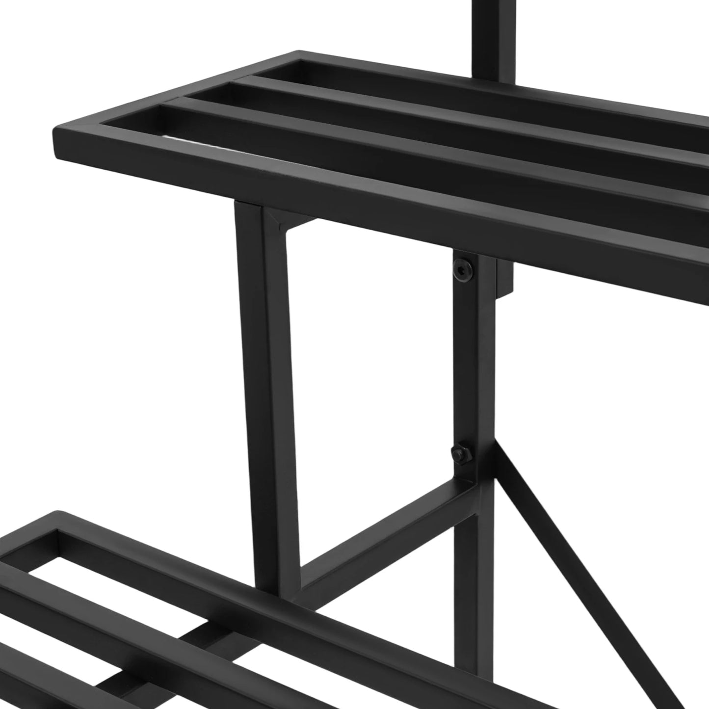Multi-tier Hanging Plant Holder Storage Shelf Metal Plant Stand Garden Balcony Plant Pot Holders 90x46x200cm for Homes, Offices, Stores, Gardens