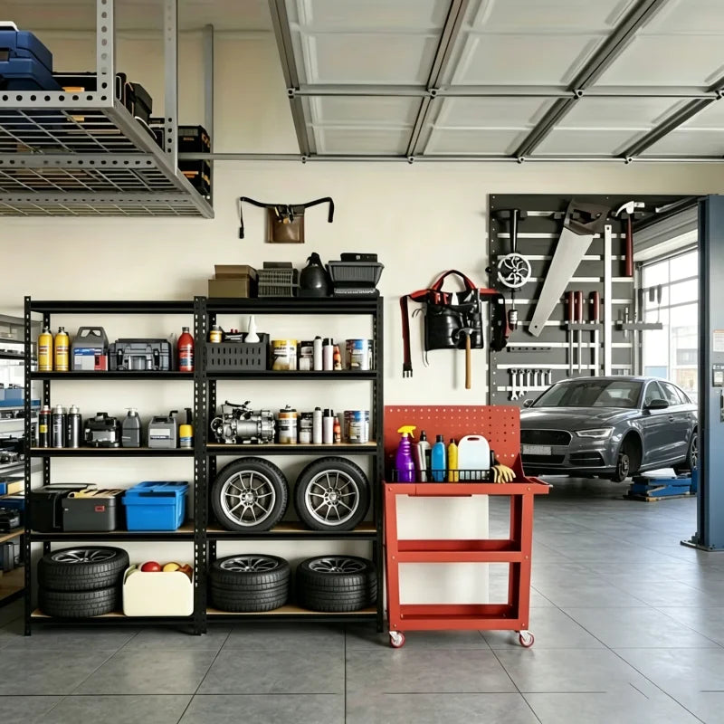 72"/60"H Garage Shelving Storage Shelves 5-Tier, 2000LBS Capacity Heavy Duty Adjustable Storage Shelve for Closet, Pantry & Garage Organization, Easy Assembly Required, Adjustable Height