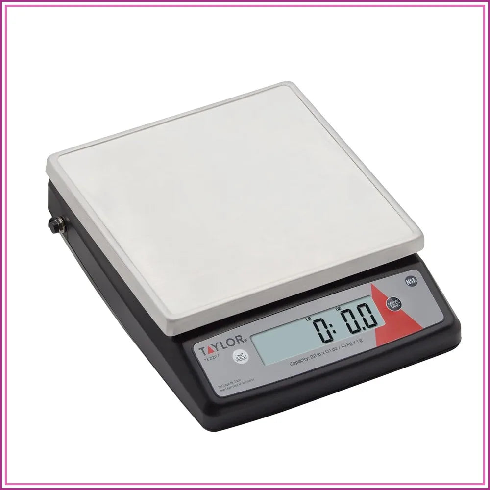 22-Pound Digital Portion Control Scale, Food Scale for Precise Weight Measuring, Tare and Hold Function, NSF, Stainless Steel Platform
