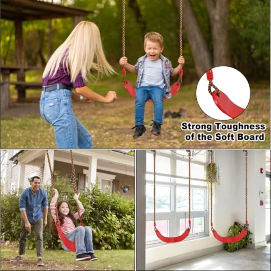 YAO HUI HUANG Backyard Kids Swing Set With EVA Discs