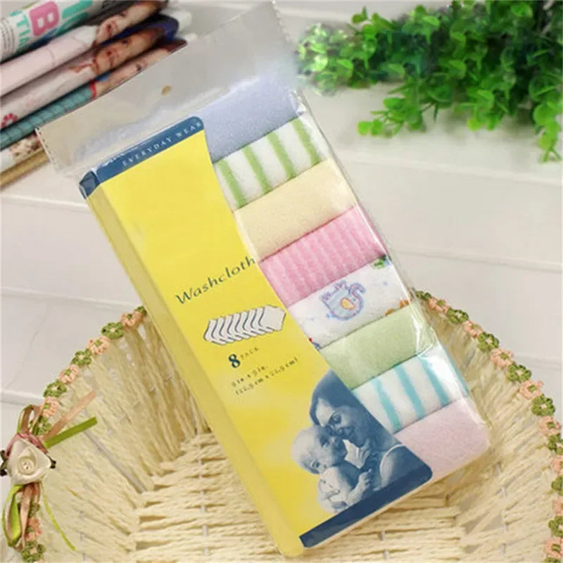 Soft Cotton Baby Towels and Washcloths Set For Newborns