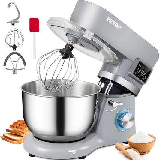 VEVOR Stand Mixer With 6 Speed LCD Screen For Kitchen