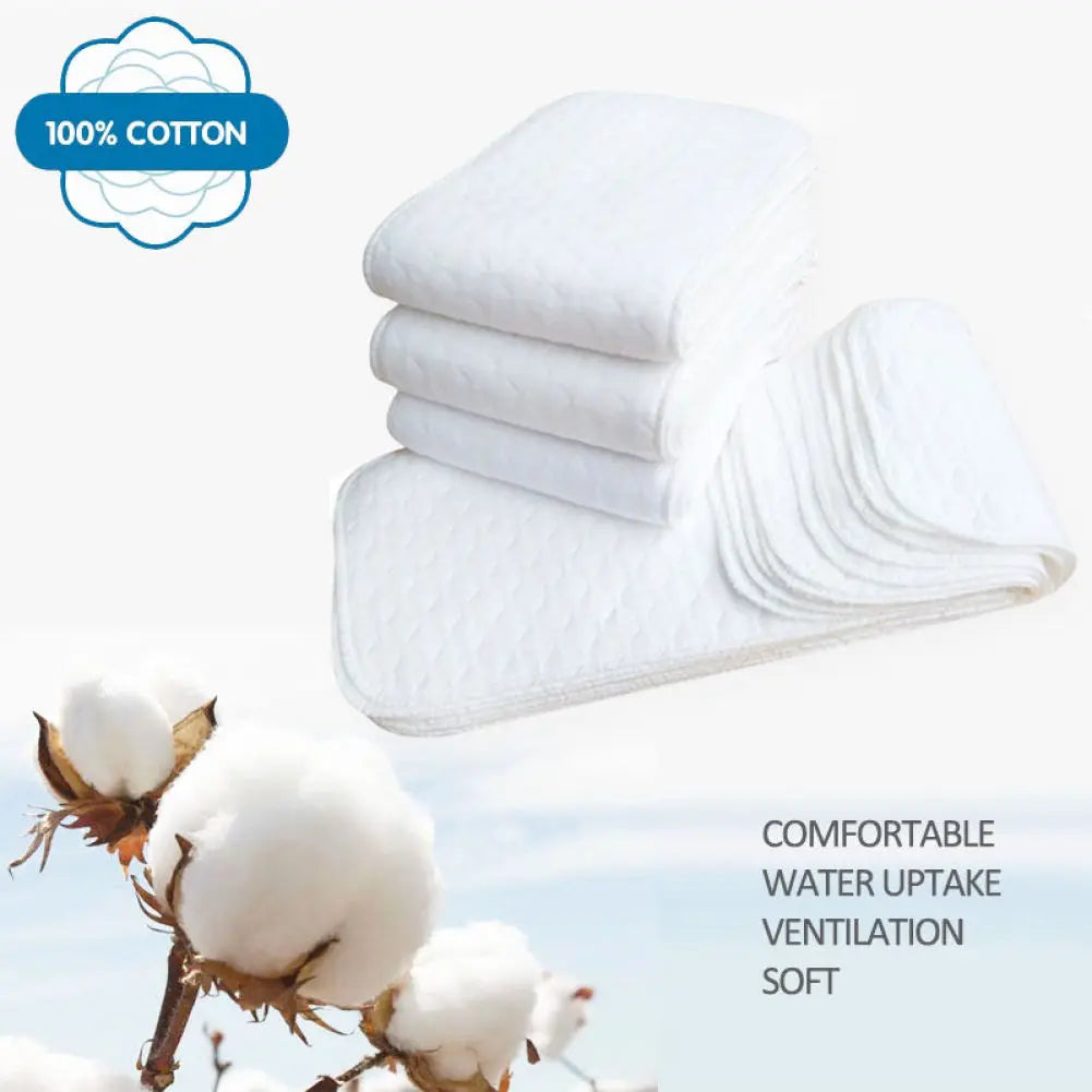 Cotton Cloth Diapers 5 Pack For Babies Breathable Reusable Nappies