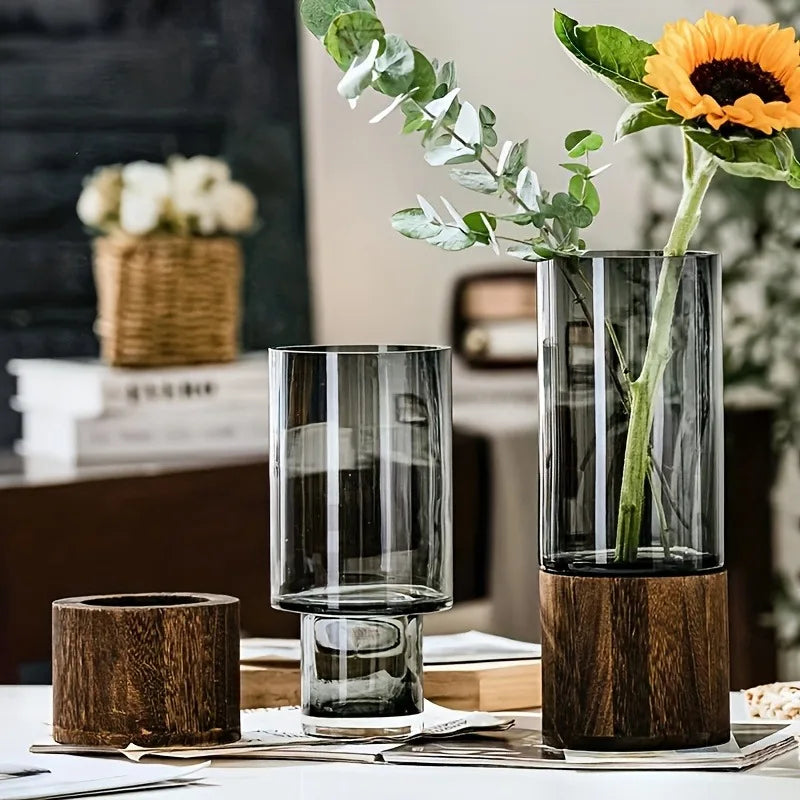 Elegant Retro Glass Vase Decor For Living Room Centerpiece