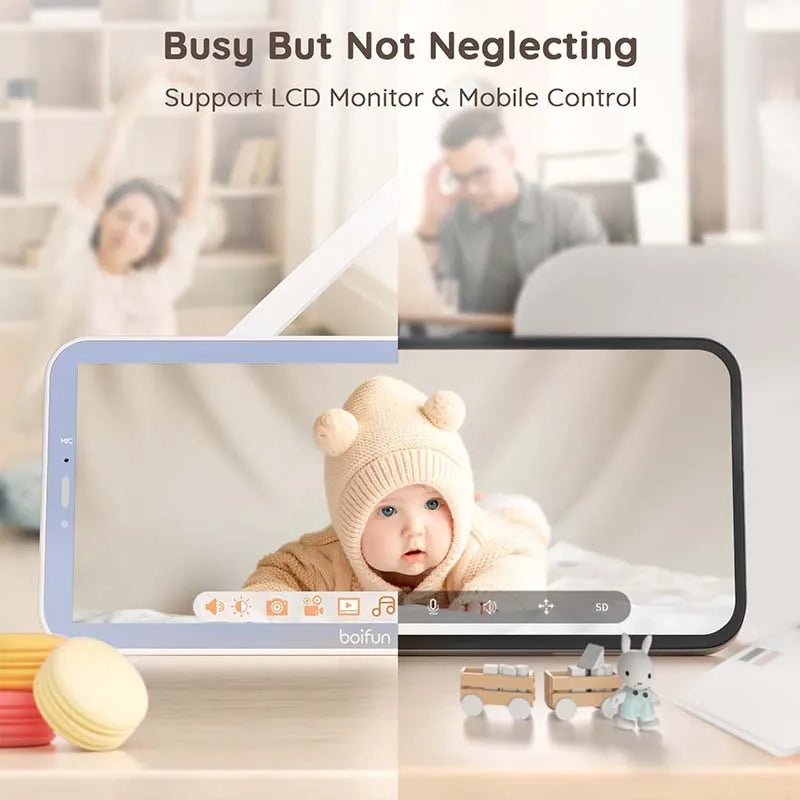 BOIFUN WiFi Video Baby Monitor Night Vision Two Way Talk