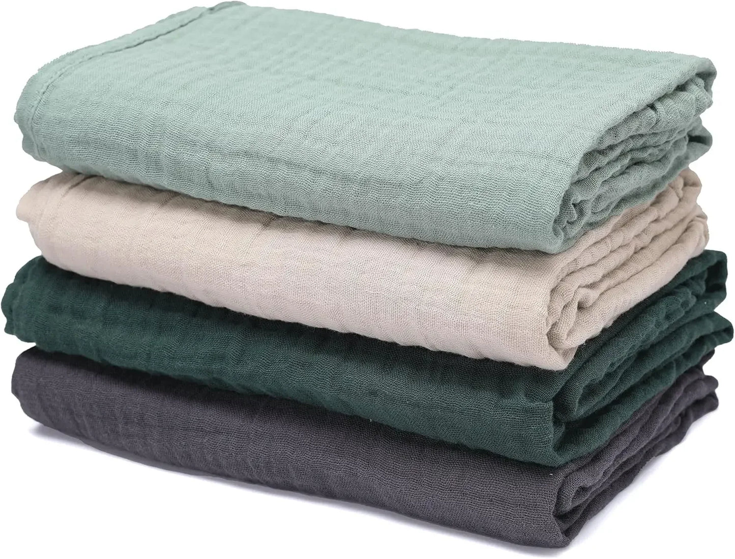 Soft Cotton Baby Swaddle Blankets 4 Pack Breathable Unisex