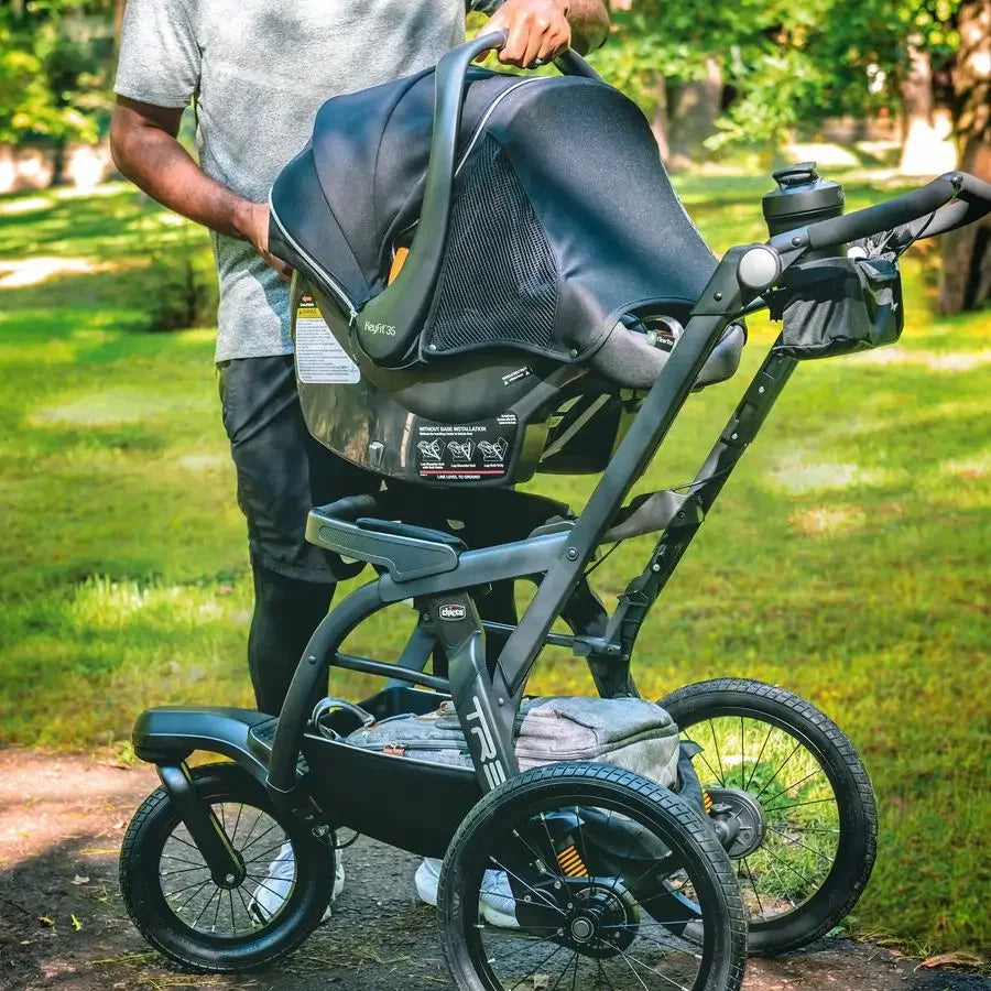 TRE Jogging Stroller, AllTerrain Stroller, Compatible with Infant Car Seats not Included, Baby Travel Gear Galaxy Black