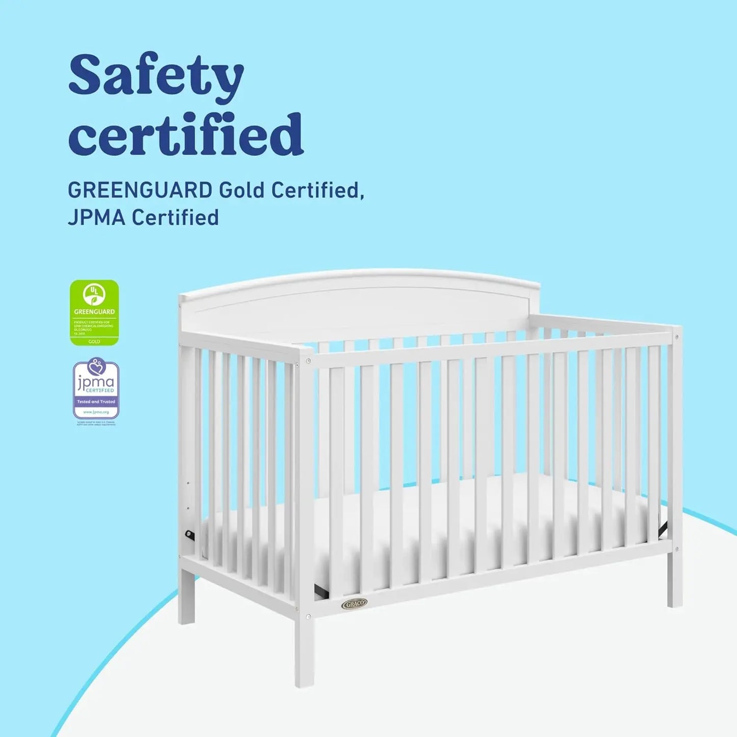 5-in-1 Convertible Crib GREENGUARD Gold Certified