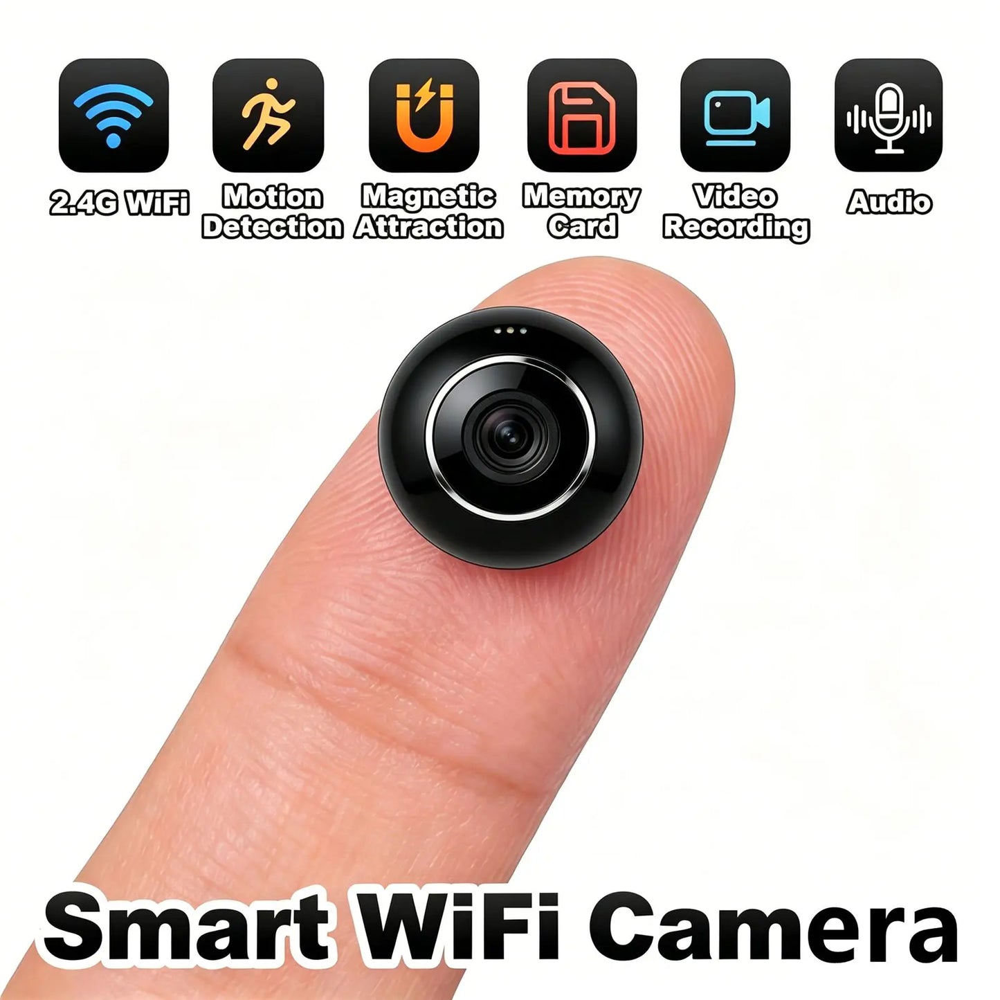 Tiny HD WiFi Surveillance Camera Night Vision Motion Detection
