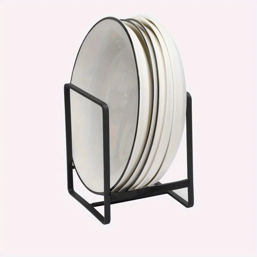 Space Saving Stainless Steel Dish Rack For Plates And Lids