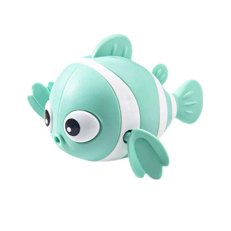 Baby Bath Toys, Infant Children’s Bathroom Water Play Ducks Turtles Splashing Fun Swimming Wound Up Clownfish