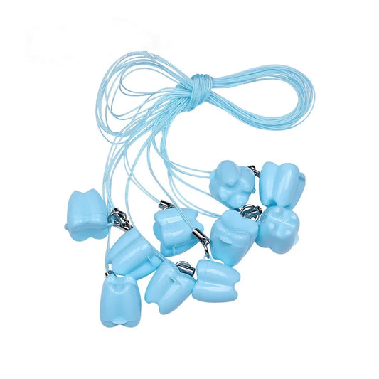 10pcs/Pack Baby Tooth Box Organizer Baby Milk Tooth Fairy Box Tooth Storage Box with Necklace Souvenirs Gift Tooth Storage Box