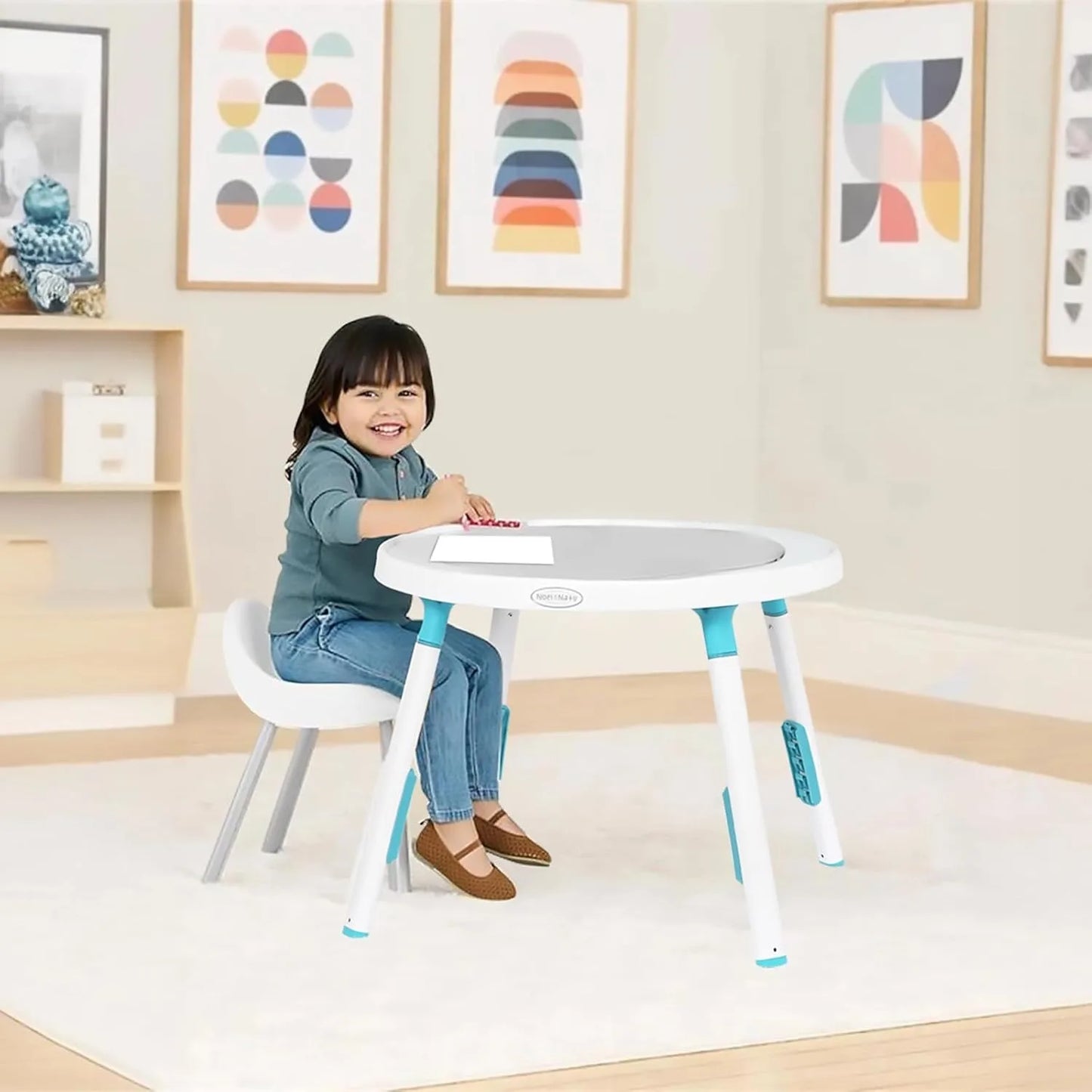 YEALEO Baby 3 In 1 Activity Center Jumper And Table With Rotating Seat