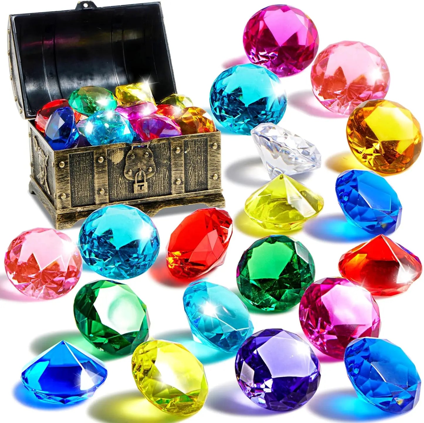Joyfy 16 Colorful Underwater Pool Diving Gemstones