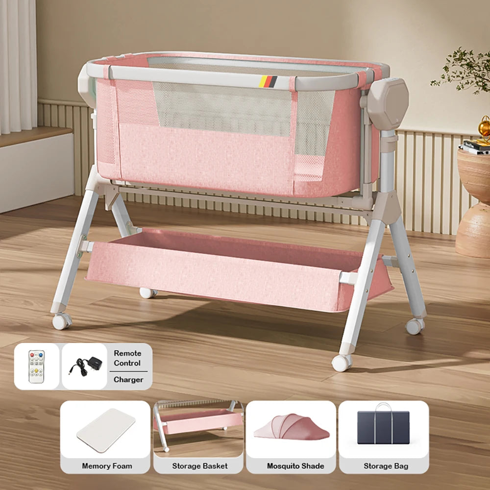 Electric Rocking Bassinet Bedside Sleeper For Newborns