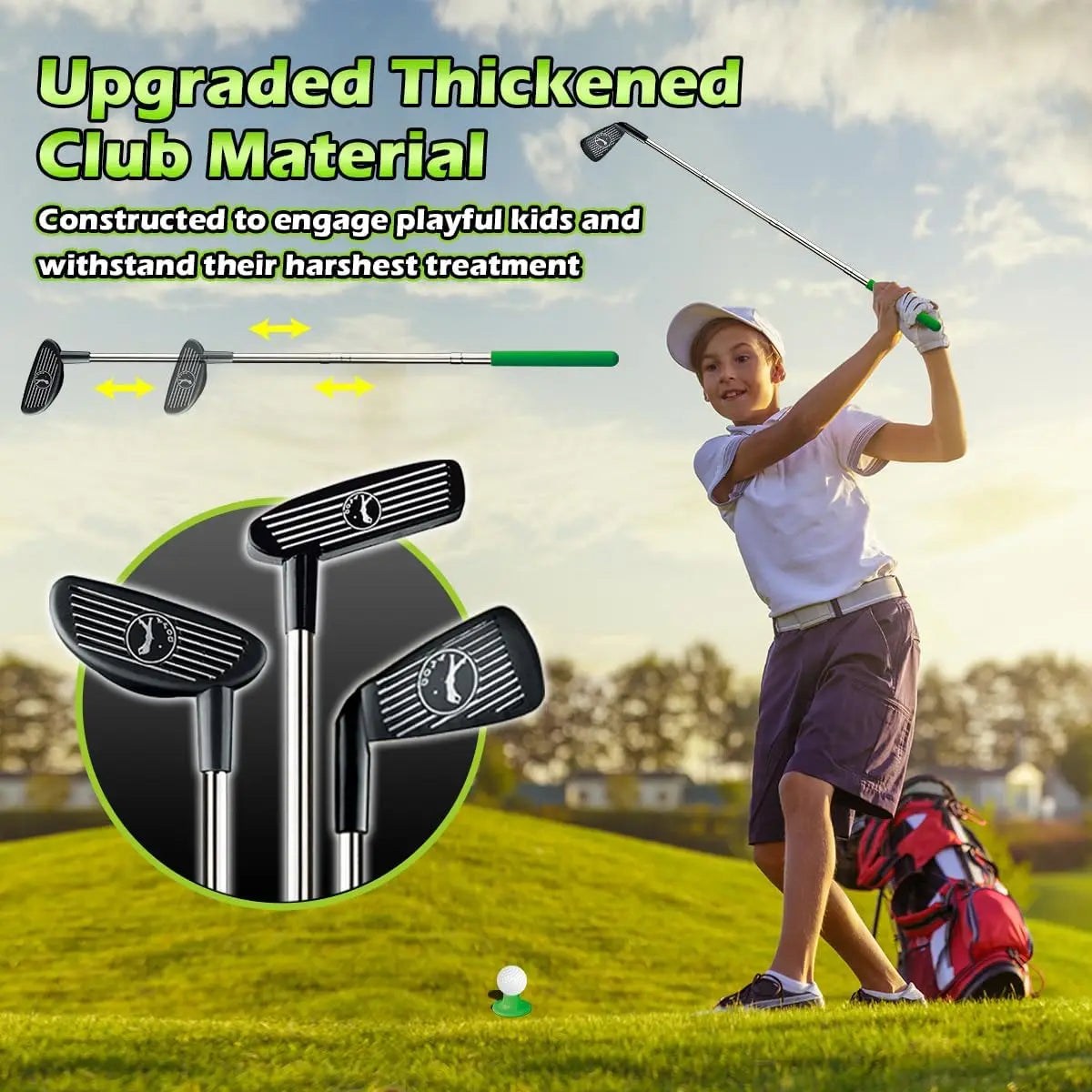 VATOS Night Light Golf Balls Kids Toy Set Auto Return