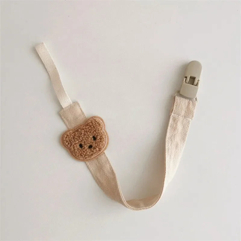 Cute Bear Pacifier Clip Chain for Teething and Soother Holder