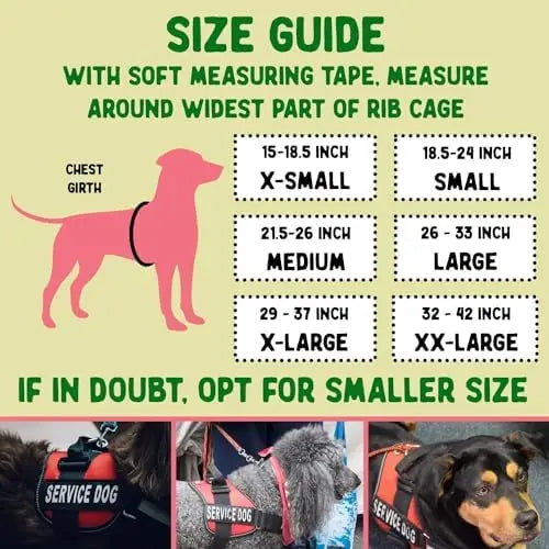 Emotional Support Dog Vest, ID Tag, ADA Cards Included – Durable Harness for Service Dogs