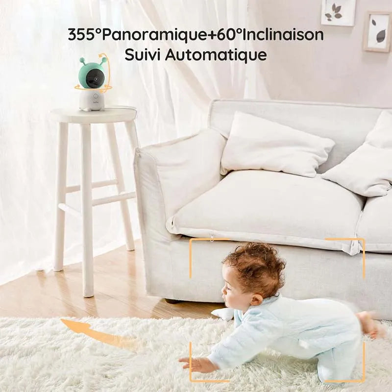 BOIFUN Baby Monitor Camera 360° Rotation With App