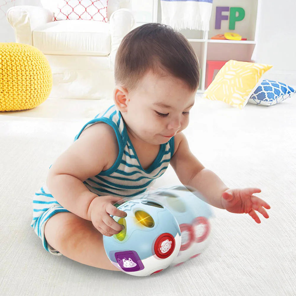 Baby Musical Crawling Learning Ball, 5in Interactive Baby Ball Toy for Toddlers, Infant Christmas Gifts for Kids Birthday Gifts